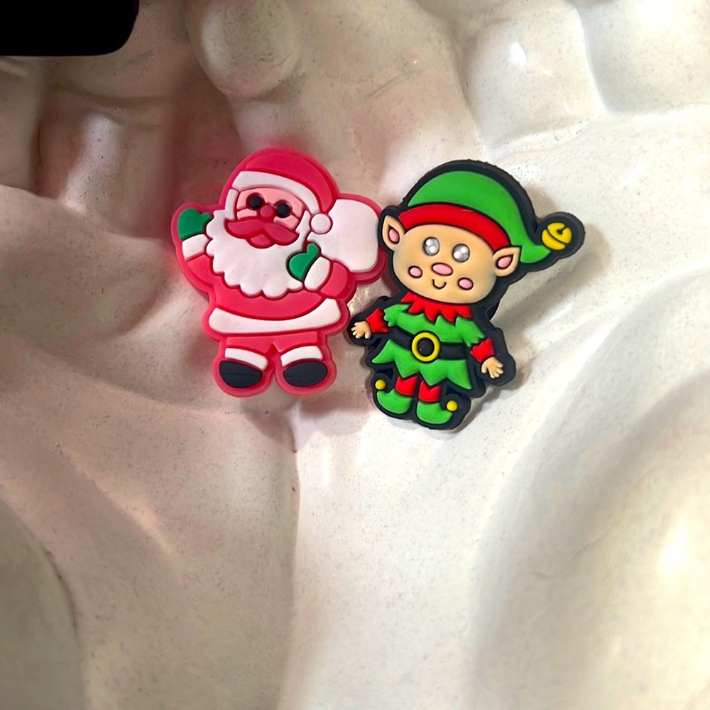 Shoe charms - Santa and the elf